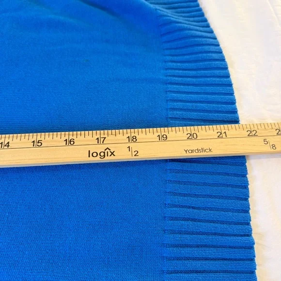 Lauren Ralph Lauren Blue Cotton Sweater Snap Collar Pullover Preppy Size Small - Picture 9 of 10